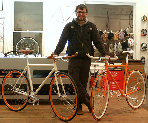 Craig with two bikes